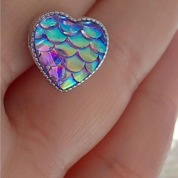 925 Iridiscent Mermaid Sterling Silver Charm - Picture 8 of 9